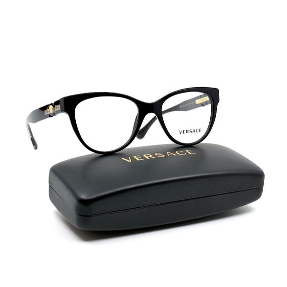 NEW VERSACE VE3304 GB1 BLACK EYEGLASSES FRAME - Picture 4 of 12